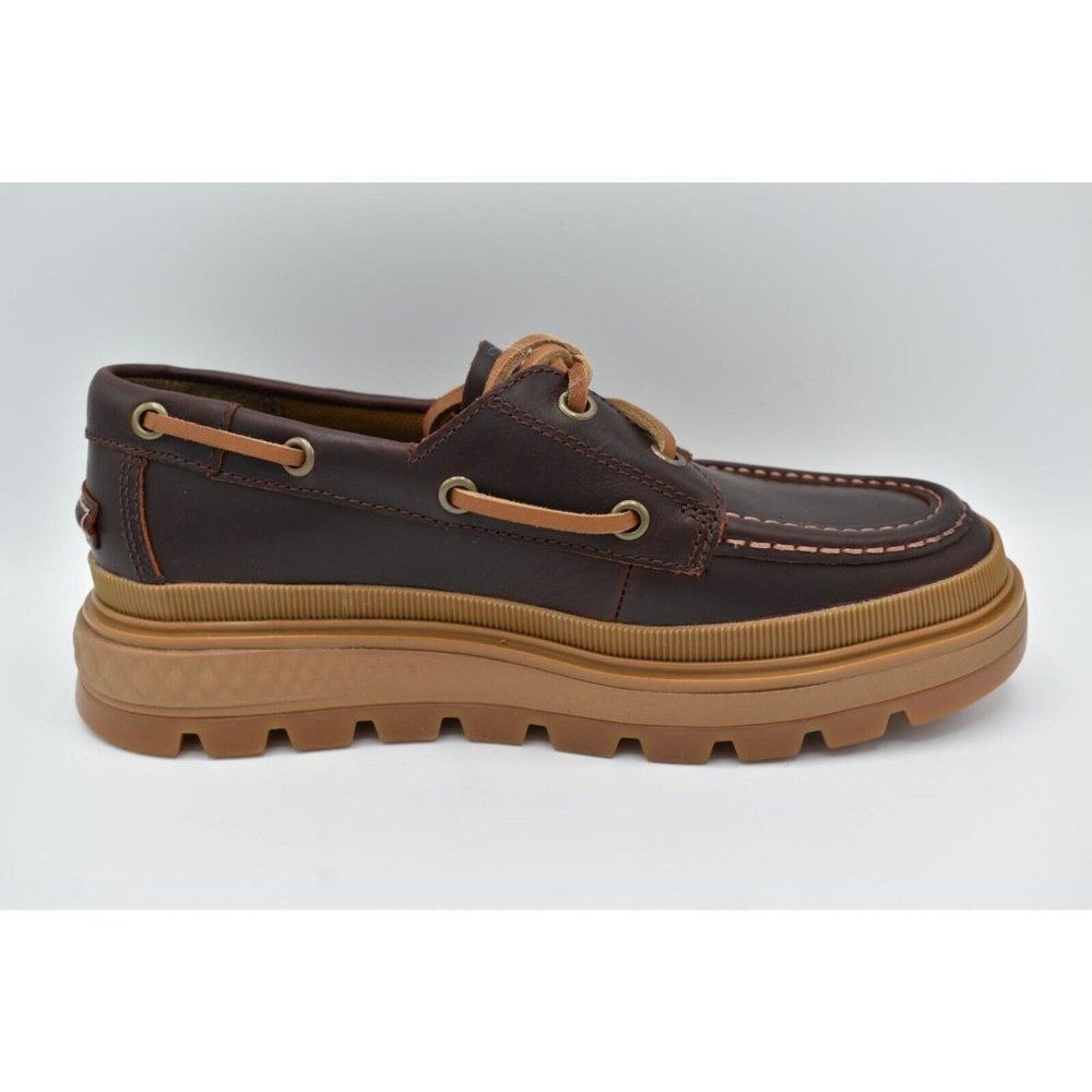 Timberland Brown and Tan Lug Sole Boat Shoes - Picture 6 of 11
